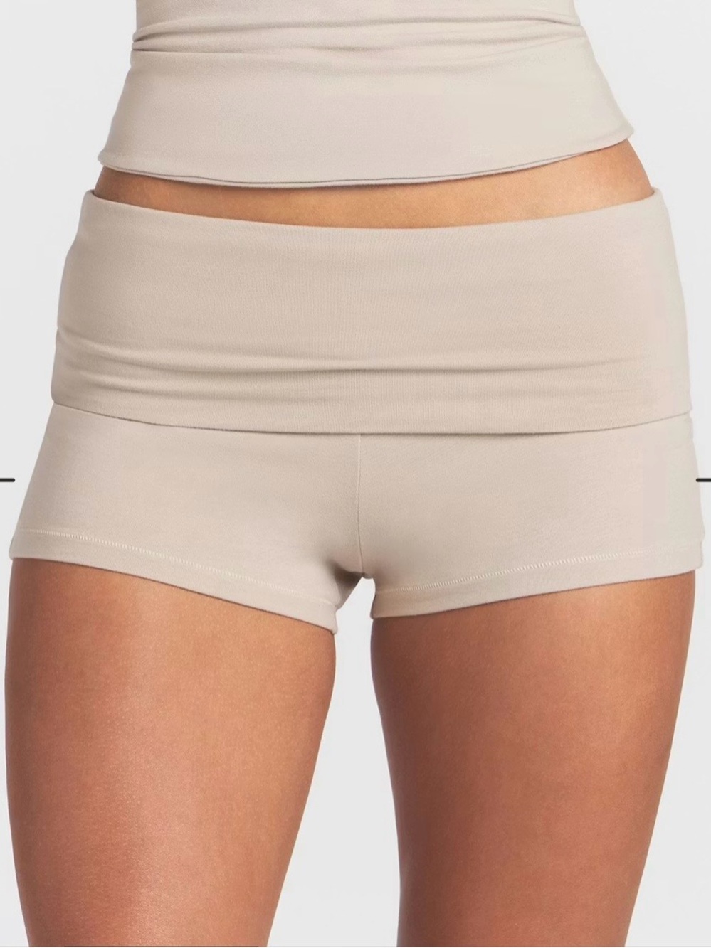 Skims Cotton Jersey Fold-Over Women's Shorts